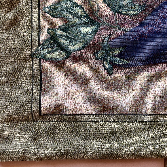 Thanksgiving OCTOBER WEEKEND Cornucopia Pumpkin TAPESTRY Wall Hanging w/WOOD ROD - Picture 6 of 15